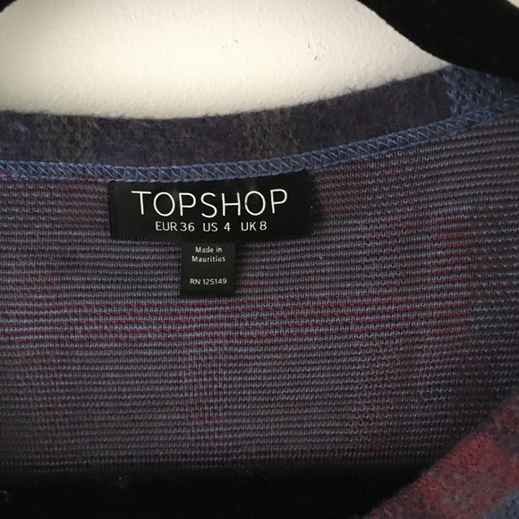 Topshop plaid crop sweater - Picture 3 of 4